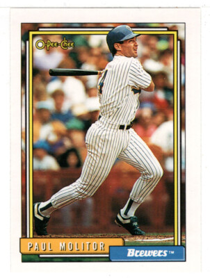 Paul Molitor - Milwaukee Brewers - 1992 O-Pee-Chee Baseball # 600 MT