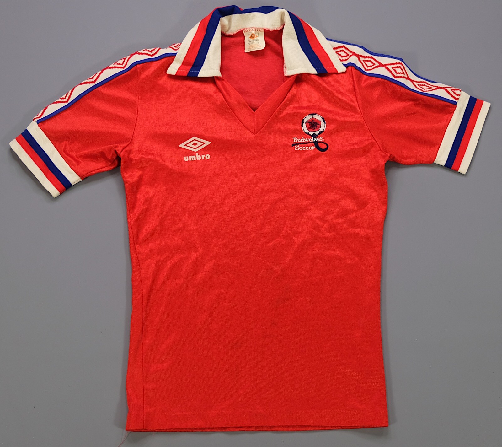 Rare VTG UMBRO Budweiser Soccer Collared Jersey 80s 9… Gem