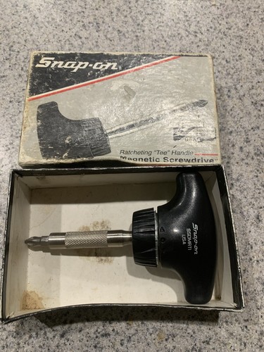 Snap On Tools schwarz Spezialeinsätze T-Stück Griff Schraubendreher in Box SSOMATI USA