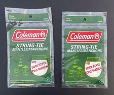 Coleman String Tie Lantern Mantles 21 Sock Style 21A102 Lot of 2 2 Per Pack 