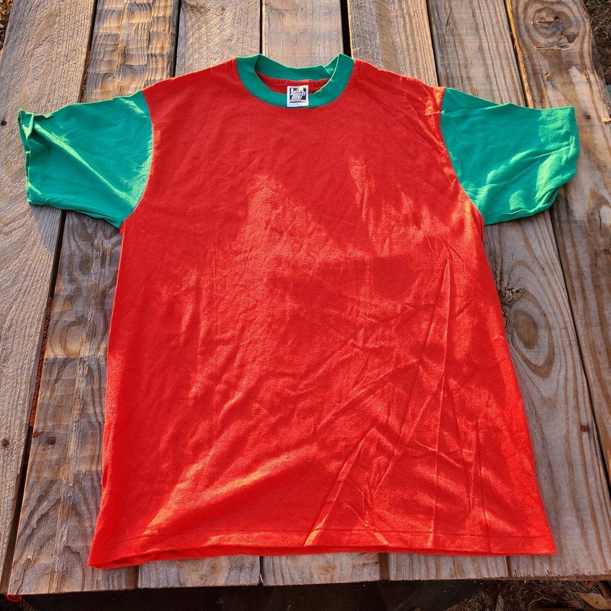 トップス 50-60'S Allen-A Sportswear SHORT SLEEVE Vintage Men LA SPORTSWEAR Blank Large Single Stitch Shirt