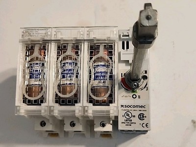 Socomec 38613005 Open Type Switch FUSERBLOC J60A 46HM Disconnect Fuse Din 
