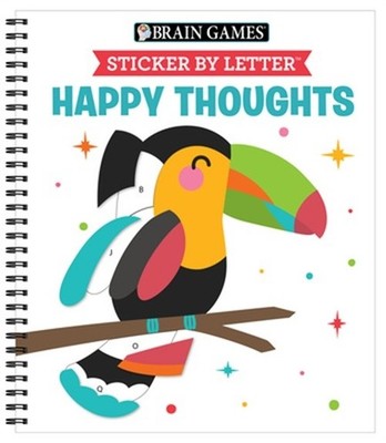 Brain Games - Sticker by Letter: Happy Thoughts (Spiral Bound, Comb or Coil)