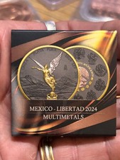 1 Oz  Argent Libertad Or jaune - Or rose - black ruthénium - Mexique 2024