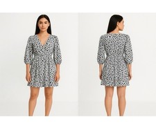 Zara Size Xs Mini Animal Print Dress