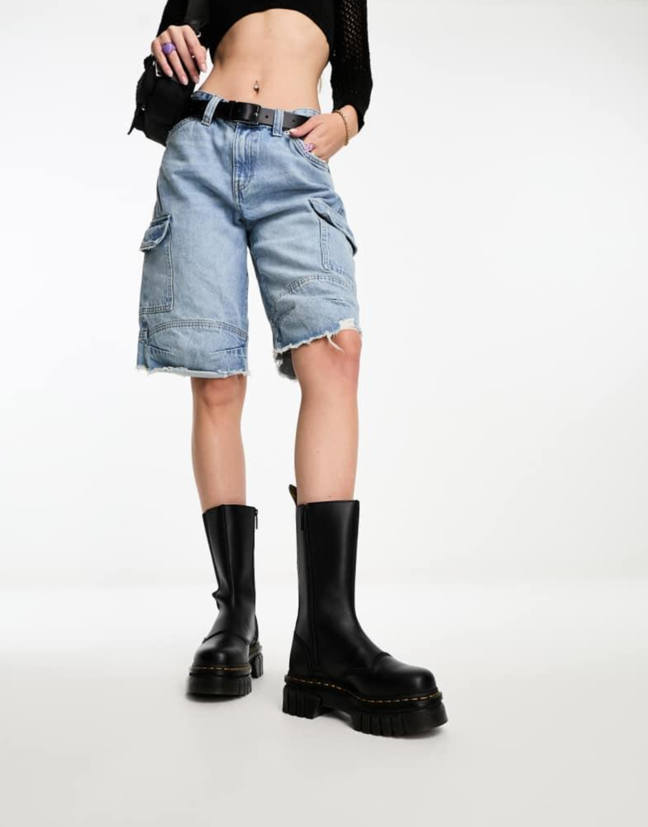 DR MARTENS Audrick Tall Nappa Leather Platform Chelsea MSRP$280
