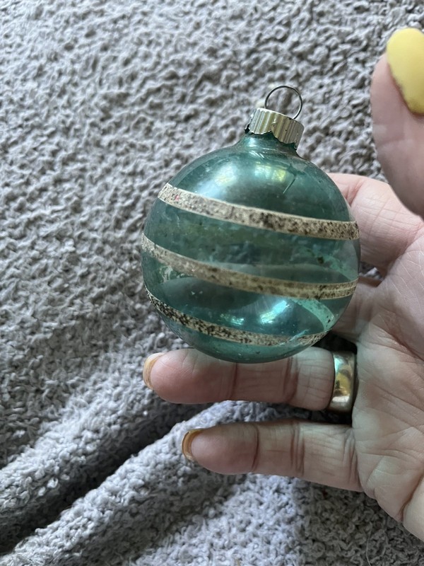 Vintage Shiny Brite Blown Glass Christmas Ornament 