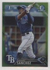 2016 Bowman Chrome Prospects Green Refractor 18/99 Manny Sanchez #BCP28 y0i