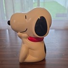 Snoopy Peanuts Ceramic Cookie Jar with Lid Red Collar 9x10x7 Used — photo 3