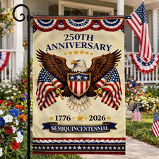 4Th of July Decorations - 250Th Anniversary USA Garden Flag  Patriotic USA Bann