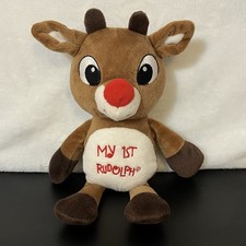 My First Rudolph The Red Nosed Reindeer Plush 10" Christmas Baby Stuffed Lovey