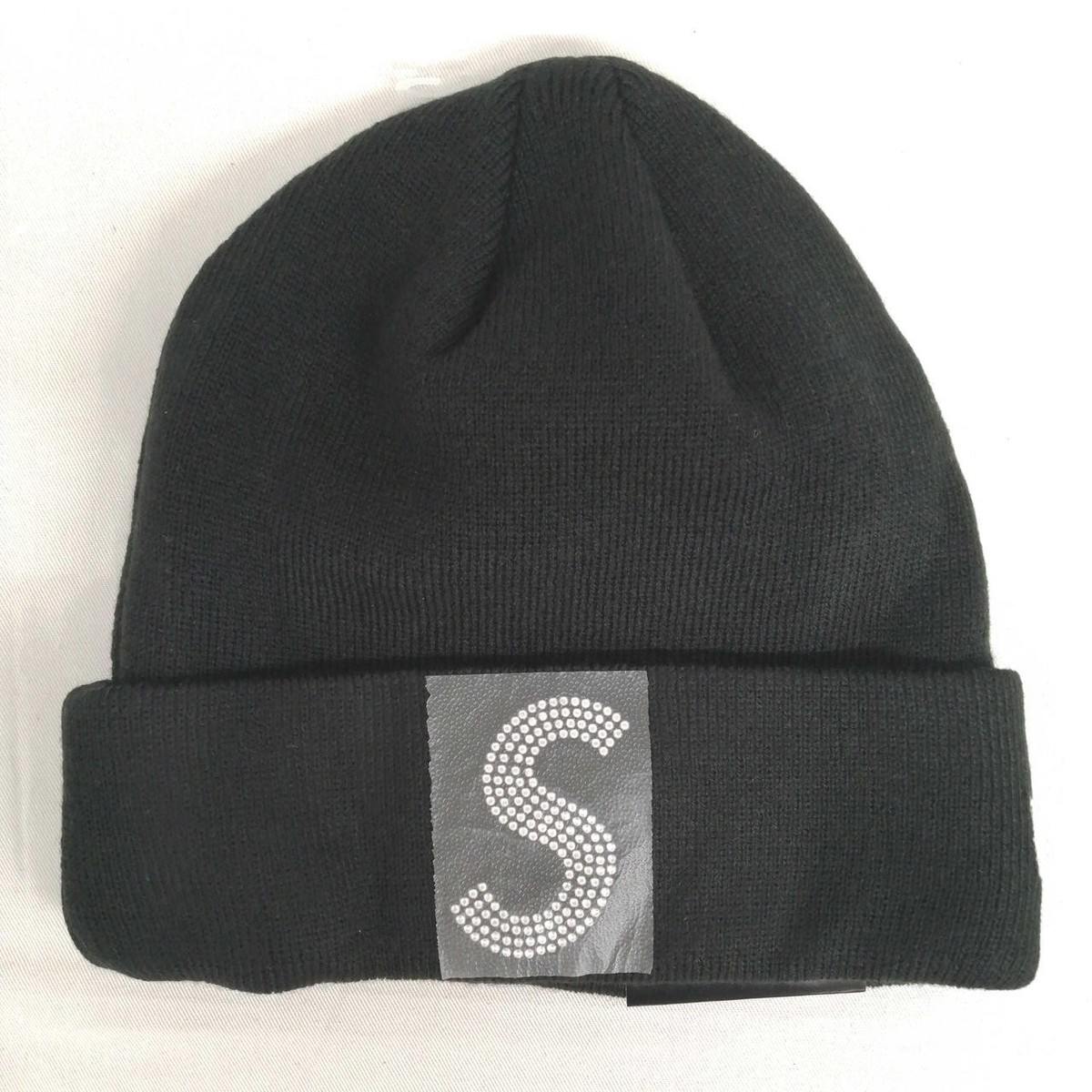 Supreme x New Era x Swarovski Collaboration S Logo Beanie NEW