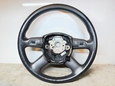 2005-11 Audi A6 C6 4 Post Heated Leather Steering Wheel Black OEM 4F0419091DC