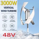 3000W Vertical Wind Turbine Generator Hybrid MPPT Controller 48V Windmill Motor