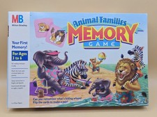 VINTAGE 1990 Animal Families Memory Card Matc...