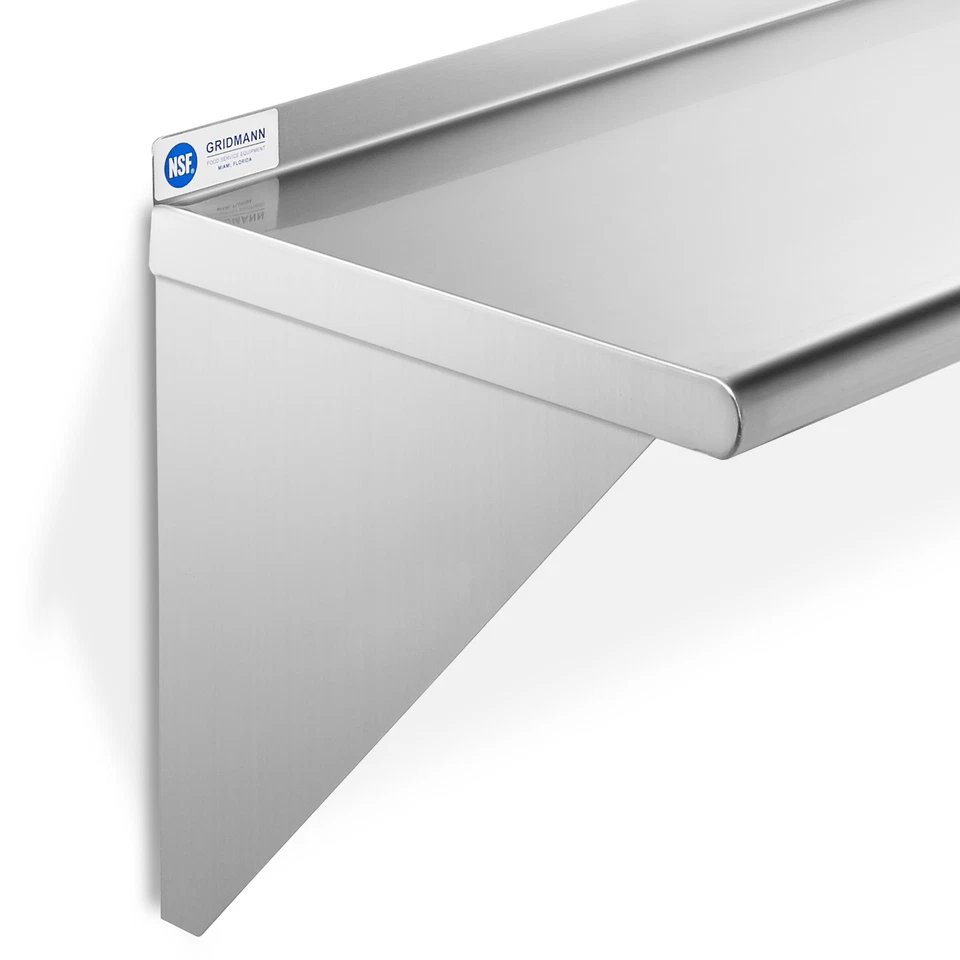 NSF Stainless Steel 18" x 36" Wall Shelf Commercial Kitchen Restaurant Shelving - Image 2 of 4