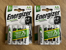 8 x Energizer AA 1300 mAh NiMH Rechargeable Batteries (2 x 4 packs) - NEW
