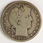 VG+ 1915 S Barber Half Dollar