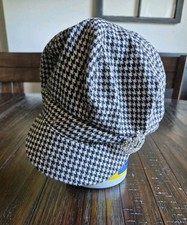 Vintage Justice Baker Boy Newsboy Gatsby Houndstooth Hat Girls Size M/L