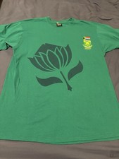 South Africa Cricket T Shirt Protea Logo Green L