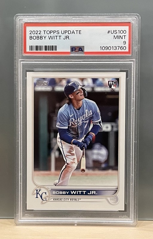 2022 Topps Update Bobby Witt Jr. #US100 Rookie RC PSA 9 MINT Kansas City Royals