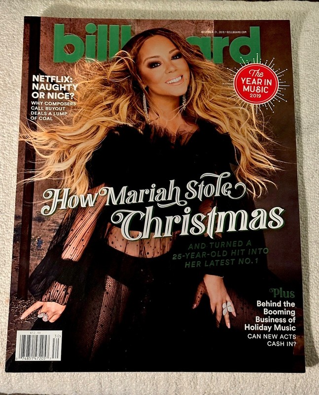 MARIAH CAREY BILLBOARD MAGAZINE DECEMBER 2019 YEAR IN MUSIC COVER CHRISTMAS #1
