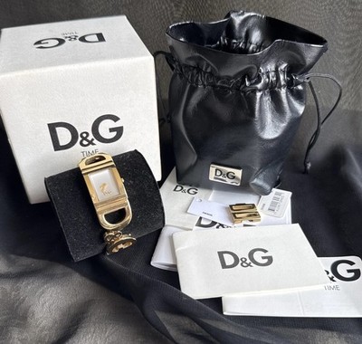 D&G Dolce Gabbana Uhr DW0495 Edelstahl Gold Da.Armbanduhr OVP Komplett m.Etikett