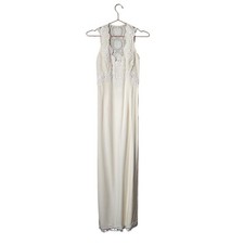 JESSICA MCCLINTOCK BRIDAL Crochet Lace Maxi Dress Cottagecore Ethereal 7/8