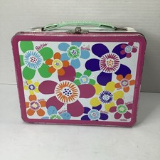 Fiambrera metálica Barbie Flower Power termo 1998 de colección 1998
