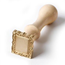 Pilloze Frame Wax Seal Stamp, 3D Embossed Relief 3.5cm/1.37 Inch, Gold
