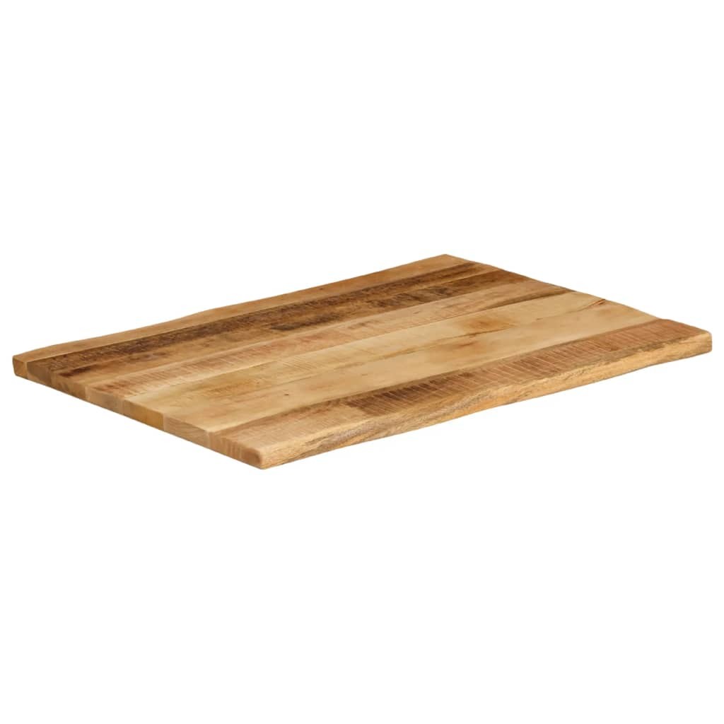 Piano Tavolo Bordi Vivi 70x60x3,8cm Legno Massello Mango Grezzo 2404734
