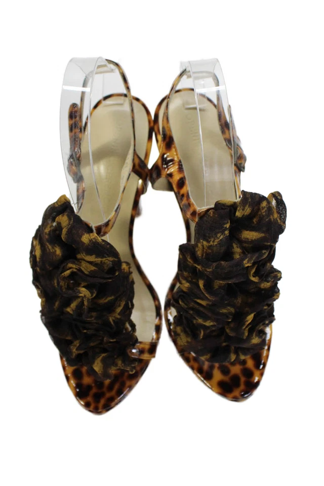 Церемония открытия женщин с оборками деталь с открытым носком платформе каблуки коричневый размер EUR 37 - Изображение 2 из 4