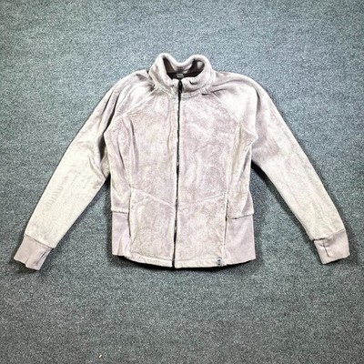 Free Country Butter Pile Plush Jacket Womens Large Beige Raglan Sleeve Full Zip