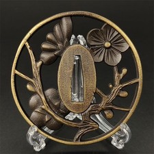 Japanese Tsuba Sword Guard Katana ornaments Antique Alloy Modern Article #841