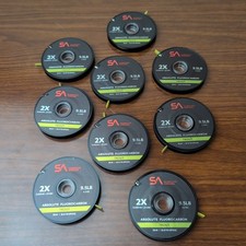 Scientific Anglers Absolute Fluorocarbon Trout Tippet 2X 30m - LOT OF 9 Spools 