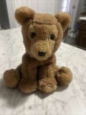 Vintage 1976 R Dakin  Co 9" Teddy Bear Ground Nutshell Filled Brown Plush Korea