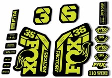 FOX 36 Fork Decal Sticker Set 2021 Factory MTB Suspension Graphics   Lime Green