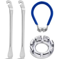 4 Piece Bicycle Spoke Wrench, Universal Forged Steel Bike Rim Correct Tool Bi