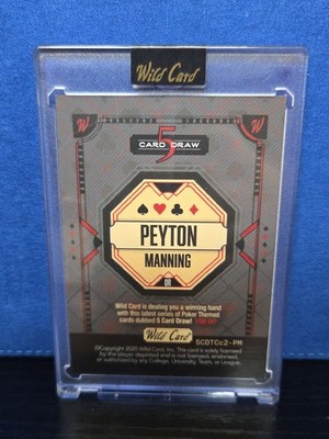 🔥🔥Wild Cards 5 Card Draw-PEYTON MANNING TIE DYE COLOR MATCH TRUE 1/1!  RARE🔥🔥