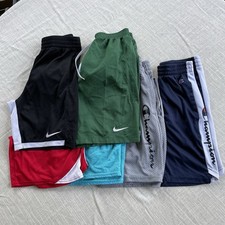 Lot Of 6 Boys Youth Large Shorts Nike Drifit Champion Starter Athletic Works