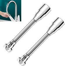 2x Wasserhahn Verlängerung 360° schwenkbar 15cm Rostfrei