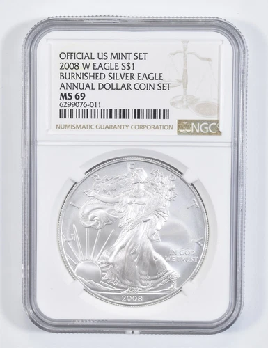 MS69 2008-W Burnished Annual Set - American Silver Eagle NGC *9548