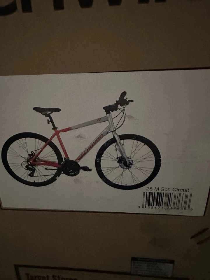 BICICLETA HÍBRIDA SCHWINN CIRCUITO 700C/28” PARA HOMBRE PLATEADA/ROJA Foto 4 de 4