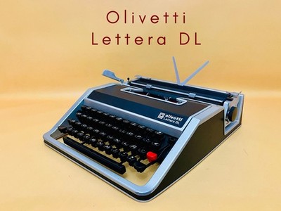 Typewriter Olivetti Lettera DL for Decoration QWERTY Typewriter with Case Writer