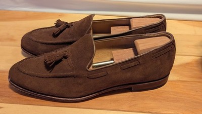 Meermin Snuff Suede Brown Tassel Loafers Sz 14.5 (Fits Sz 15  display picture 3