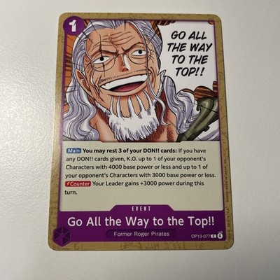 Go All the Way to the Top!! OP13-077 One Piece Carrying On His Will ENGLISH - NM