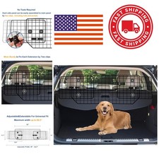 Dog Car Barrier for SUVs and Trucks Adjustable Pet Divider Heavy Duty Wire Mesh