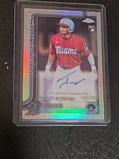 Topps 2025 Chrome Rookie Refractor Autograph Javier Sanoja #RA-JSA /499