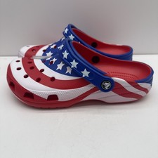 NWT Crocs Classic American Flag Clog Shoes Sz M7/W9