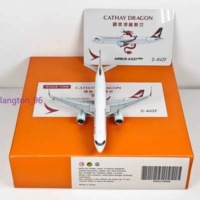 JC Wings EW421N006 1:400 Cathay Dragon Airbus A321neo D-AVZF Die-cast Plane Toy